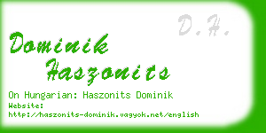 dominik haszonits business card